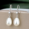 Temperament Simple Water Drop Shape Simulation Freshwater Pearl Drop Earrings Female Pearl Earrings - Image 3