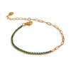 Chic Thin Stainless Steel Chain Colorful Cubic Zirconia Bracelet Bangle Gold Plated Jewelry Women - Image 8