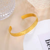 Stainless Steel Cuff Bracelet on Hand Women Geometric Flower Leaves Eye Adjustable Open Gold Color Bangle Jewelry - Image 28