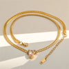 316L Stainless Steel Sparkling Zirconia Necklace For Women Neck Chain Collar Jewelry - Image 6