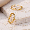 Stainless Steel Irregular Twist Earrings for Women Gold Color Round Hoop Earrings Jewelry Wedding Gifts - Image 6
