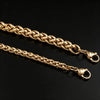 Stainless Steel Polished Pvd Gold Plating Wheat Chain Bracelet For Men Jewelry 6mm 7mm 8mm Thick Braided Wrist Bracelet - Image 5