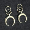 Punk Round Bead Moon Earrings for Women Korean Charm Geometric Drop Earrings Gothic Jewelry Grunge Accessories - Image 1