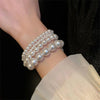 Simple Retro Imitation Pearls Bracelet For Women Stretch Acrylic Bead Men Bracelet Party Jewelry Pearl Wristband Gift - Image 4