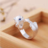 Cute Cat and Mouse Shape Open Ring for Women Antique Silver Color Modern Girls Finger Accessories Hip Hop Party Jewelry - Image 6