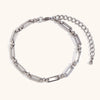 La. Muses Paper Clip Splicing Cross Buckle Stainless Steel Women's Bracelet Daily Jewelry Gift - Image 5