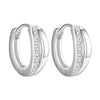 Silver Crystal Cute Hoop Earrings For Women Jewelry - Image 6