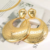 Gold Silver Color Large Earring Exaggerated Chunky Big Circle Drop Earring For Women Wedding Banquet Jewelry Gift Hip Hop - Image 3