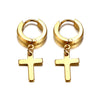 Drop Cross Earring Mens Egyptian Ankh Michael Hang Dangle Earrings Black Stainless Steel Male Punk Jewelry - Image 13