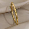 Greatera Minimalist 4mm Stainless Steel Smooth Cuff Bracelet Bangle for Women Gold Plated Metal Bracelets Jewelry - Image 7