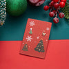 Asymmetric Christmas Tree Candy Cane Stud Earrings For Women Crystal Zircon Star Bowknot Xmas Earring Holiday Party Jewelry - Image 3