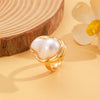 Baroque Imitation Pearl Torque Necklace Bangle Ring Set For Women Wedding Clavicle Jewelry Set - Image 11