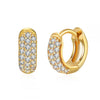 Stainless Steel Hoop Earrings with Multicolor Zircon Details - Image 24