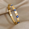 Dripping Oil Evil Eyes Stainless Steel Bracelet for Women Cuff Wristband Bangle Party Jewelry Gifts Accessories - Image 1