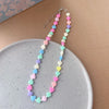 Y2K Harajuku Colorful Resin Acrylic Heart Beaded Choker Collar Necklace For Women Sweet Aesthetic Charm Goth Jewelry Accessories - Image 3