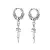 2pcs Stainless Steel Dragon Coil Sword Pendant Drop Hoop Earrings Unique Punk Hip Hop Style for Men Women Daily Wear Jewelry - Image 10