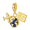 Charm Bead Pendent Silver Gold Series Butterfly Firefly Earth Airplane Charm Fit Bracelet Bangle Woman Jewelry Gift - Image 34