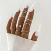 Ten-Piece Stacking Ring Set with Gold-Tone or Silver-Tone Designs - Image 10