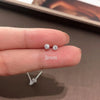 Silver Jewelry Women Cute Tiny Clear Crystal CZ Stud Earrings Gift for Girls Lady - Image 15