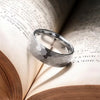 Black Brushed Stainless Steel Couple Ring Hammered Multi-faceted Titanium Rings for Men Women Wedding Engagement Jewelry - Image 2