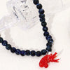 Glass Bead Necklace with Colorful Fish Pendant - Image 2