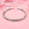Elegant Silver Vintage Pattern Engraved Open Bracelet Women's Wedding Party Jewelry - Image 2