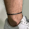 Casual Handmade Braided String Rope Chain Anklets for Men,Stylish Feather Beads Charm Ankle Bracelet,Beach Barefoot Gift Jewelry - Image 9