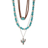 Cactus Pendant Necklace with Green Bead Details - Image 6