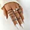 Ten-Piece Stacking Ring Set with Gold-Tone or Silver-Tone Designs - Image 30