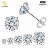1 Pair Implant Grade Titanium Stud Earrings for Men Women 2-6mm White Zircon Simple Initial Ear Piercing Jewelry Small Gifts - Image 1