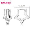 Silver Earrings Statement Heart Star Square Round Geometric Hoop Flexible Earwire Leverback Women Jewelry - Image 12
