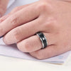 Couple Rings Women's White Rhinestones Zircon Ring Sets Men's Stainless Steel Zircon Stones Rings Wedding Band Jewelry - Image 6