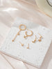 6pcs Earrings for Women Featuring Delicate Small Synthetic Zirconia Moon Star Charm Multiple Stacking Party Jewelry - Image 2