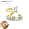 Silver Ear Needle Simple Ear Clip White Zircon Wrapping Design Earring for Women Jewelry Gift - Image 12