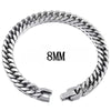 8/10/12MM Cuban Link Chain Bracelets for Men Women Stainless Steel Curb Link Chain Wristband Jewelry Gifts - Image 6