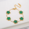 Stainless Steel Laser Five Leaf Flower Petal Adjustable Clover Bracelet Classic for Woman Girl Jewelry Party Gift - Image 19
