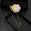 Ribbon Rose Flower Golden Leaf Brooch Pin for Men Women Silk Buttonhole Groomsmen Party Prom Suit Accessories - Image 6