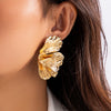 Women's Exaggerated Retro Alloy Ginkgo Leaf Earrings Creative Flower Plants Stud Earrings Casual Party Jewelry Lady Gift - Image 5