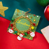 Christmas Tree Bell Zircon Bracelet for Women Men Cartoon Santa Wreath Elk Snowman Glove Paper Card Chain Year Jewelry Gift - Image 3