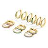 Stainless Steel Birthstone Earrings Minimalist Huggie Hoop Earrings for Women Tiny Round Circle Unisex - Image 4