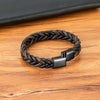 Xqni Classic Braided Leather Bracelet Men Jewelry Charms Design Stainless Steel Punk Bracelets For Men Husband Friend Gift - Image 3