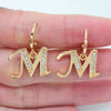 Gold Color Clear Zircon CZ Name Alphabet Initial Letter Dangle Earrings for Women - Image 4