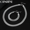 Silver-Tone Net Chain Jewelry Set with Necklace or Bracelet Options - Image 1