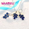 Anniversary Gift For Women Silver Color Jewelry Sets Cubic Zirconia Pendants Necklaces Charm Hoop Earrings - Image 6
