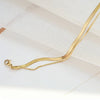 Stylish Simple Double Snake Chain Stainless Steel Female Anklet Timeless Gold Colour Female Anklet Jewelry - Image 4