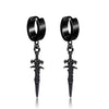 2pcs Stainless Steel Dragon Coil Sword Pendant Drop Hoop Earrings Unique Punk Hip Hop Style for Men Women Daily Wear Jewelry - Image 9
