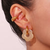 Resin Flower Accessories Hoop Earrings Y2K Women's Earrings Gold Plated Colorful 316L Stainless Steel - Image 4