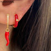 Yellow Red Small Chili Hoop Earrings For Women Girl Creative Silver Ear Buckle Earrings Gifts Female Jewelry - Image 5