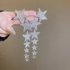 Inlaid Rhinestone Star Tassel Earrings for Women Light Temperament Drop Earring Dazzle Jewelry - Image 4