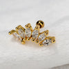 1PC Curved Cz Cartilage Stud Moon Leaf Helix Rook Conch Screw Back Earring Stainless Steel Ear Piercing Jewelry - Image 39